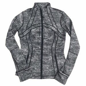 Lululemon Define Jacket in Rush Jacquard Black White - Size 6